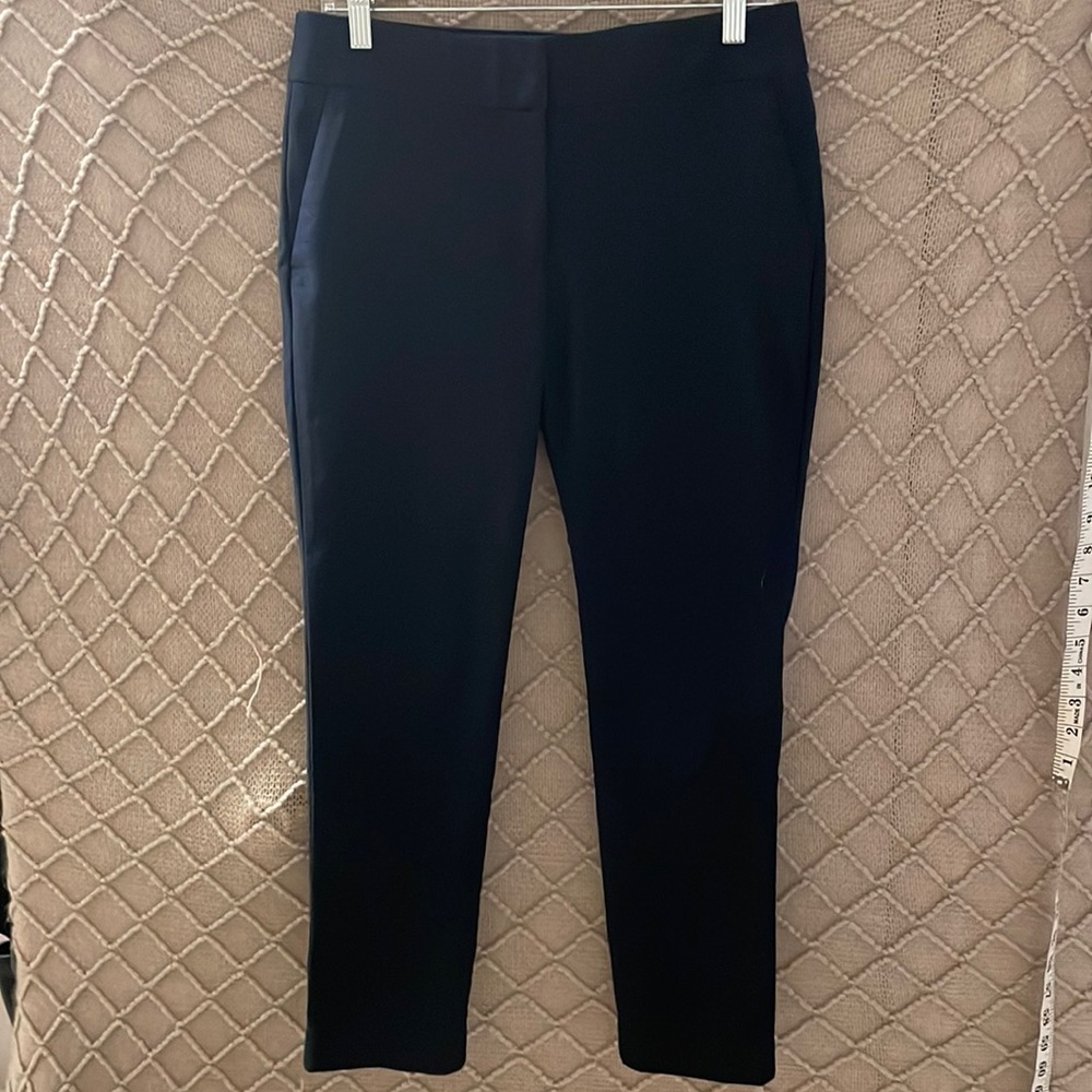 Loft black and navy textured spots pant.